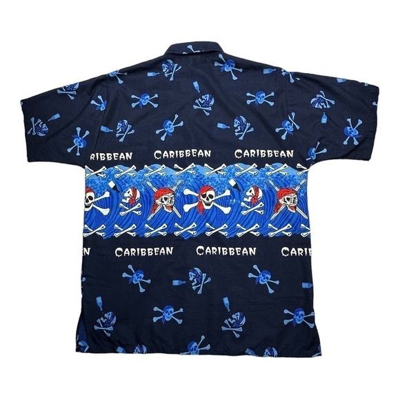 Rima Caribbean Pirate Hawaiian Shirt Size M - Picture 6 of 6